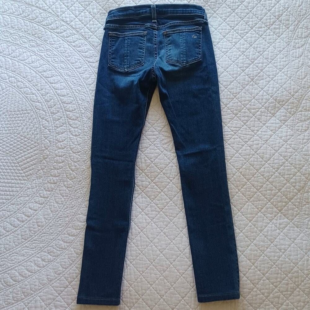 Rag & Bone The Skinny Jeans Pacifico Low Rise Destroyed 24 - Picture 4 of 8